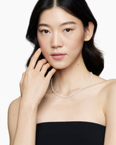 DY Bel Aire Color Box Chain Necklace in White Acrylic with 14K Yellow Gold, 2.7mm